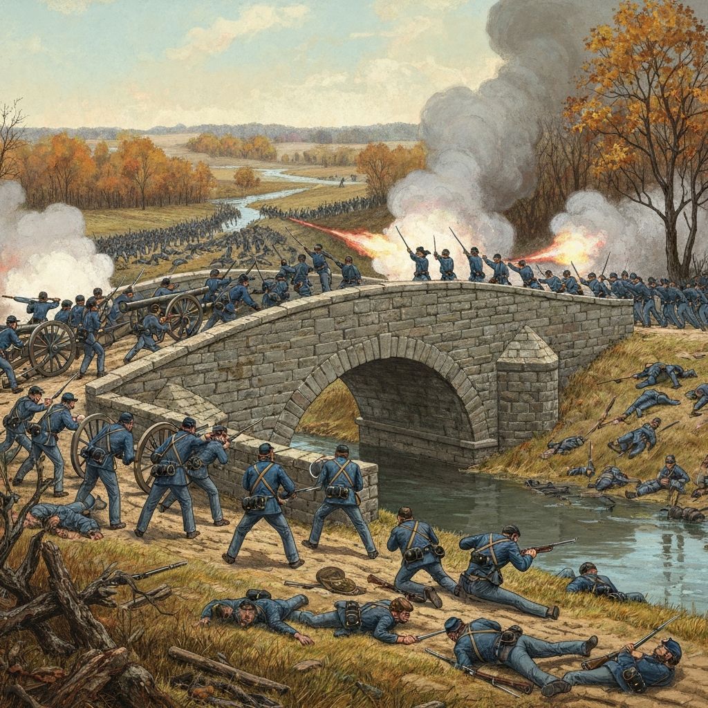 The Battle of Antietam at Burnside Bridge