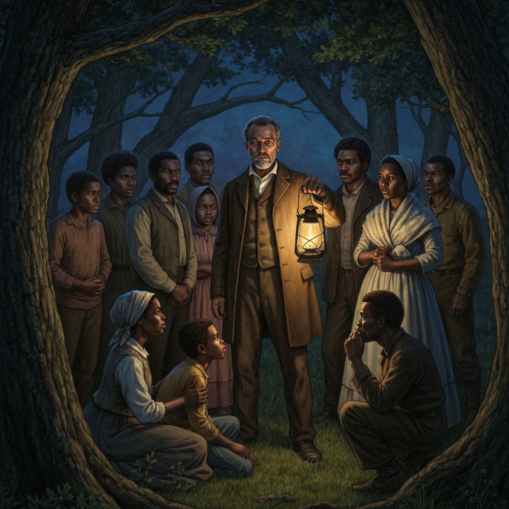 Freedom seekers following the North Star to liberty